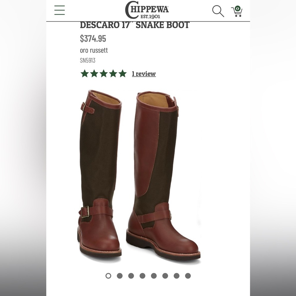 Women’s Chippewa snake repellent boots